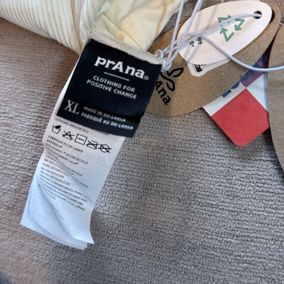 NWT Prana Women’s Sun Fun One Piece Swimsuit in Ottoman Horchata (Ivory) - Picture 9 of 11